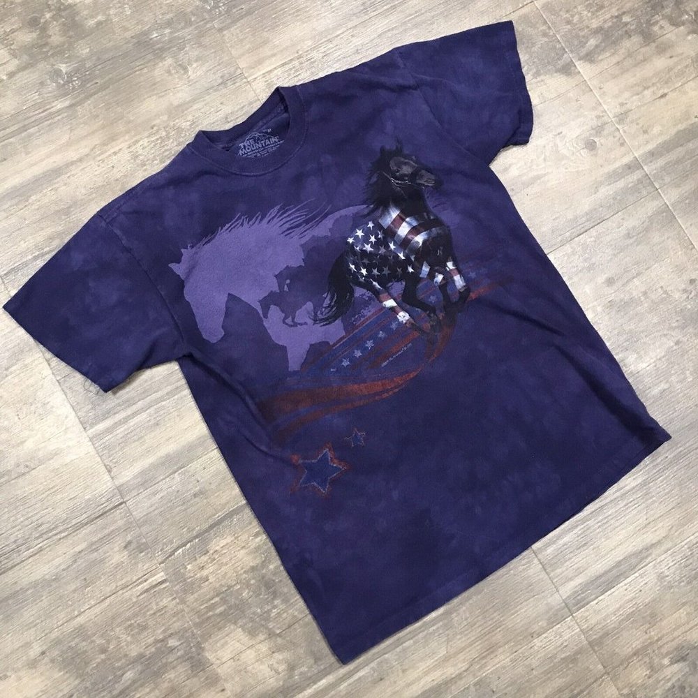The Mountain Horse Eagle American Flag Made In USA‎ Men Size Medium 2009